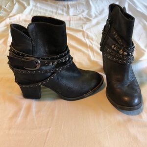 Not rated womens black heeled booties